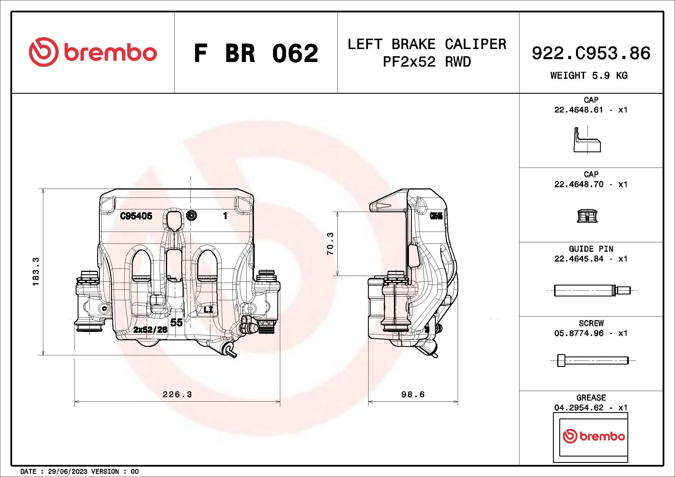 BREMBO F BR 062 Brake Caliper