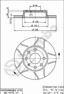 Brake Disc XTRA LINE - Max 08.4475.75