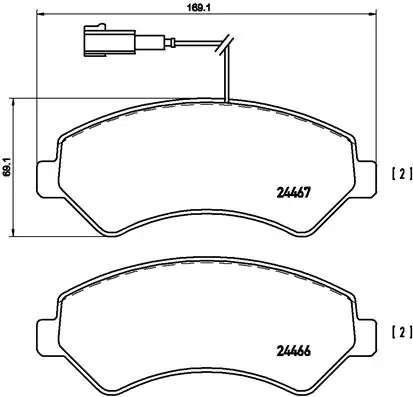 Brake Pad Set, disc brake PRIME LINE P 23 136