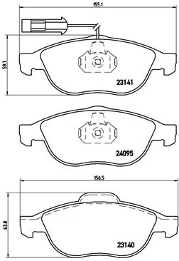 Brake Pad Set, disc brake PRIME LINE P 23 114