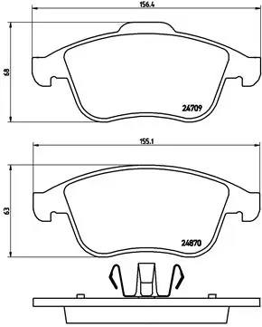 Brake Pad Set, disc brake PRIME LINE P 68 045
