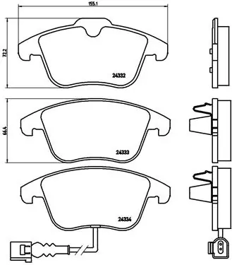 Brake Pad Set, disc brake PRIME LINE P 85 112