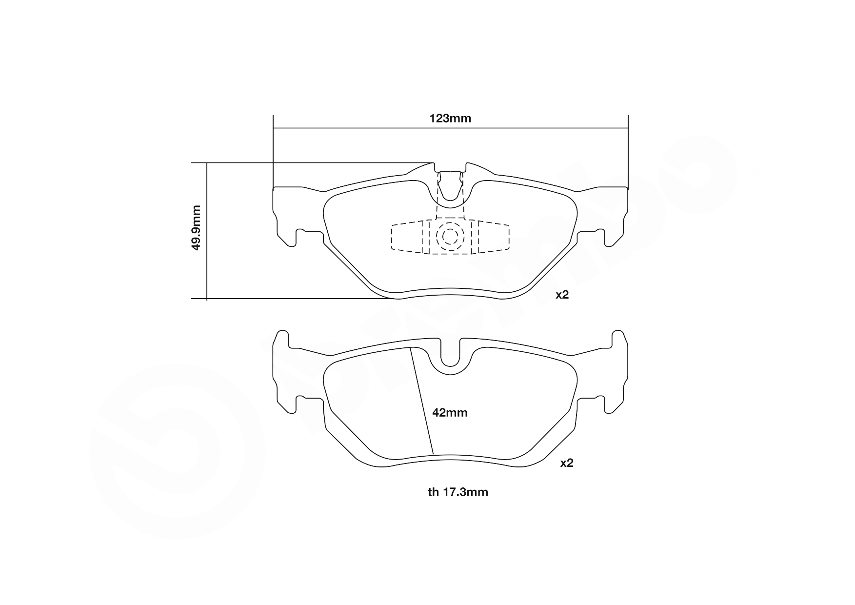 BREMBO 07.B315.50 High Performance Brake Pad Set