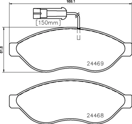 Brake Pad Set, disc brake PRIME LINE P 23 144