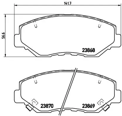 Brake Pad Set, disc brake PRIME LINE P 28 035