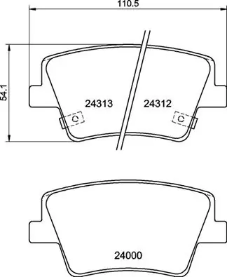 Brake Pad Set, disc brake PRIME LINE P 30 117