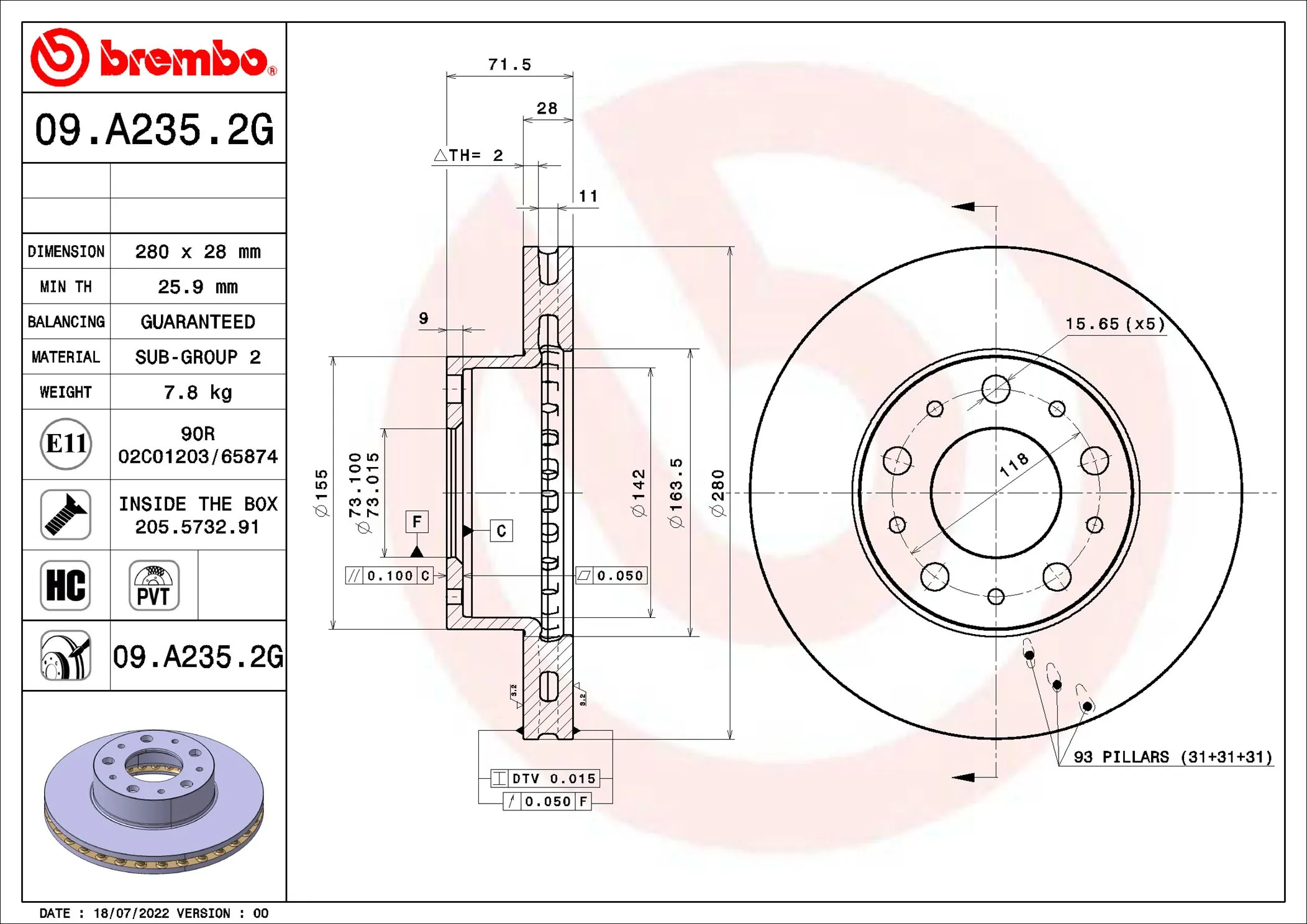 BREMBO KT 10 002 Brake Kit, disc brake