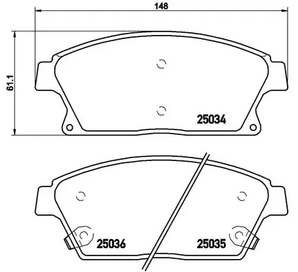 Brake Pad Set, disc brake PRIME LINE P 59 077