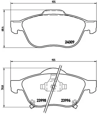 Brake Pad Set, disc brake PRIME LINE P 83 043
