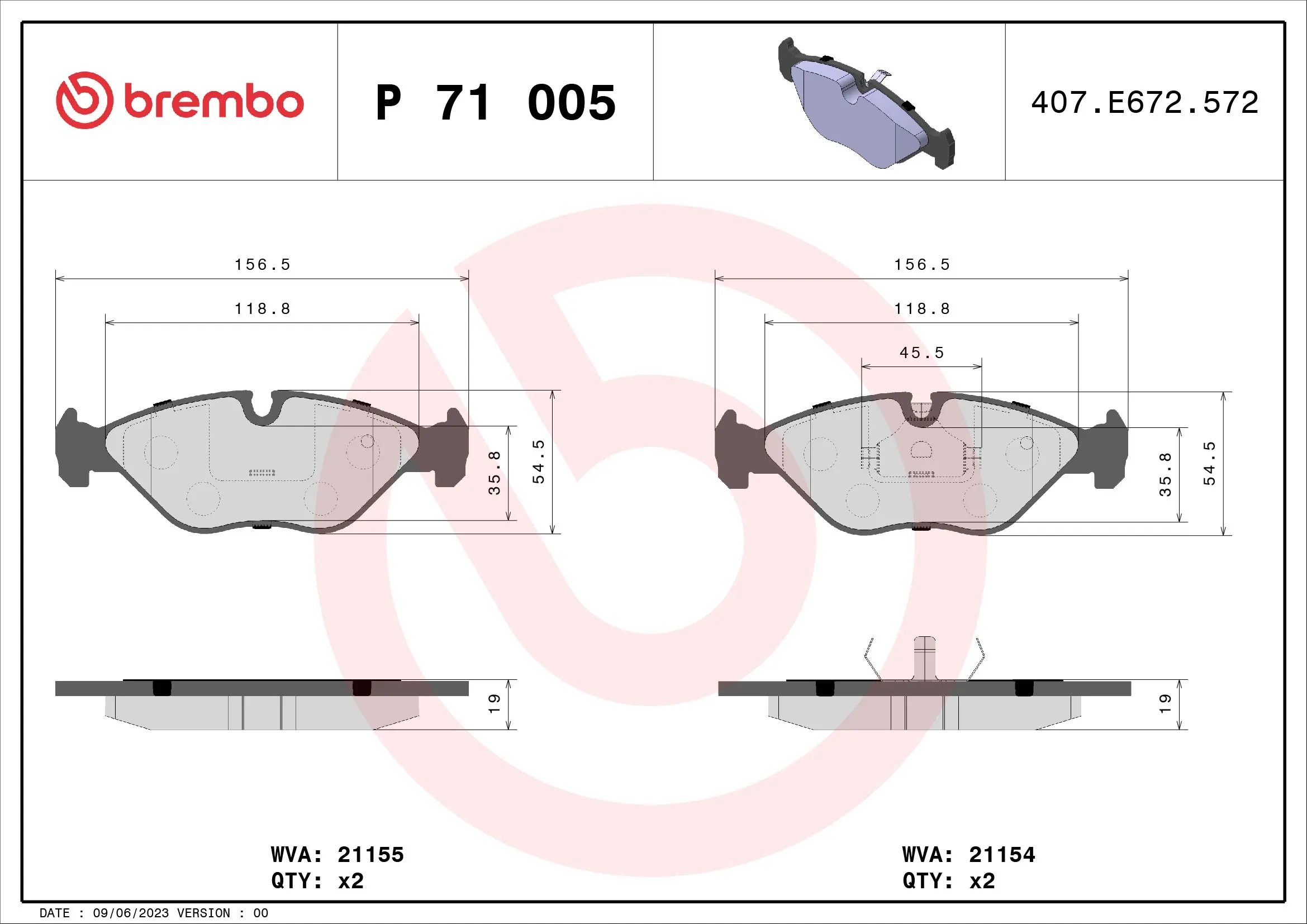Brake Pad Set, disc brake PRIME LINE P 71 005