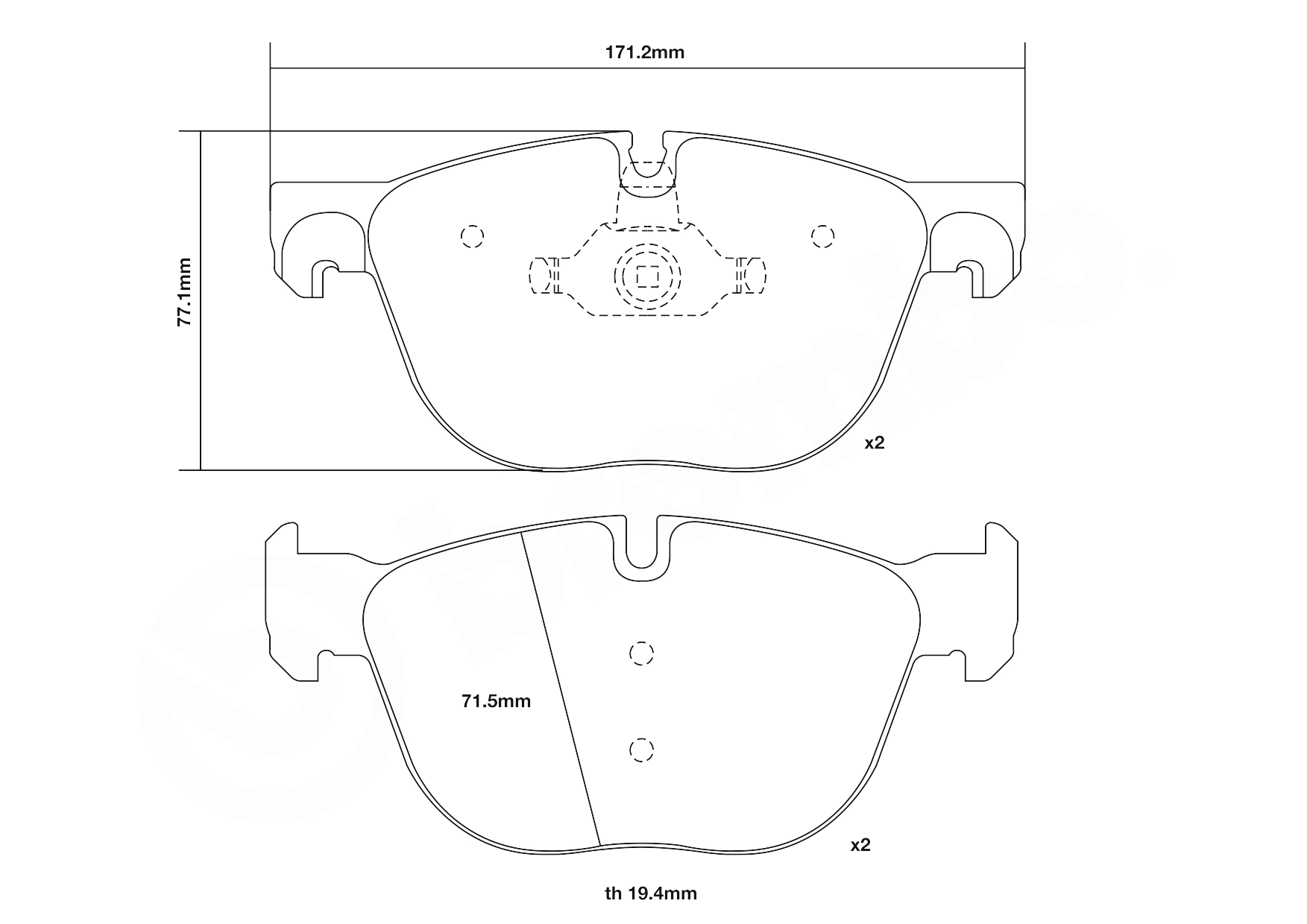 BREMBO 07.B314.96 High Performance Brake Pad Set