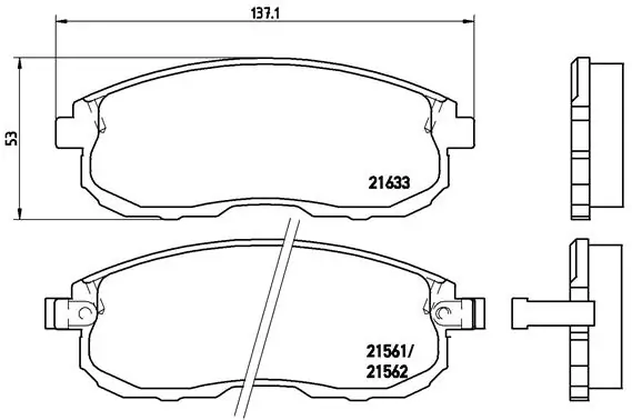 Brake Pad Set, disc brake PRIME LINE P 56 021