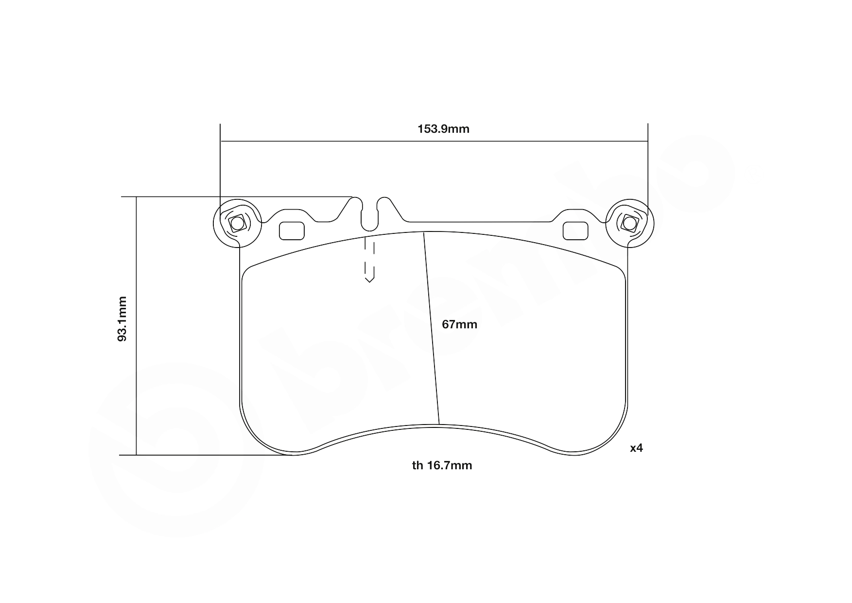 High Performance Brake Pad Set UPGRADE, SPORT | HP2000 07.B314.94