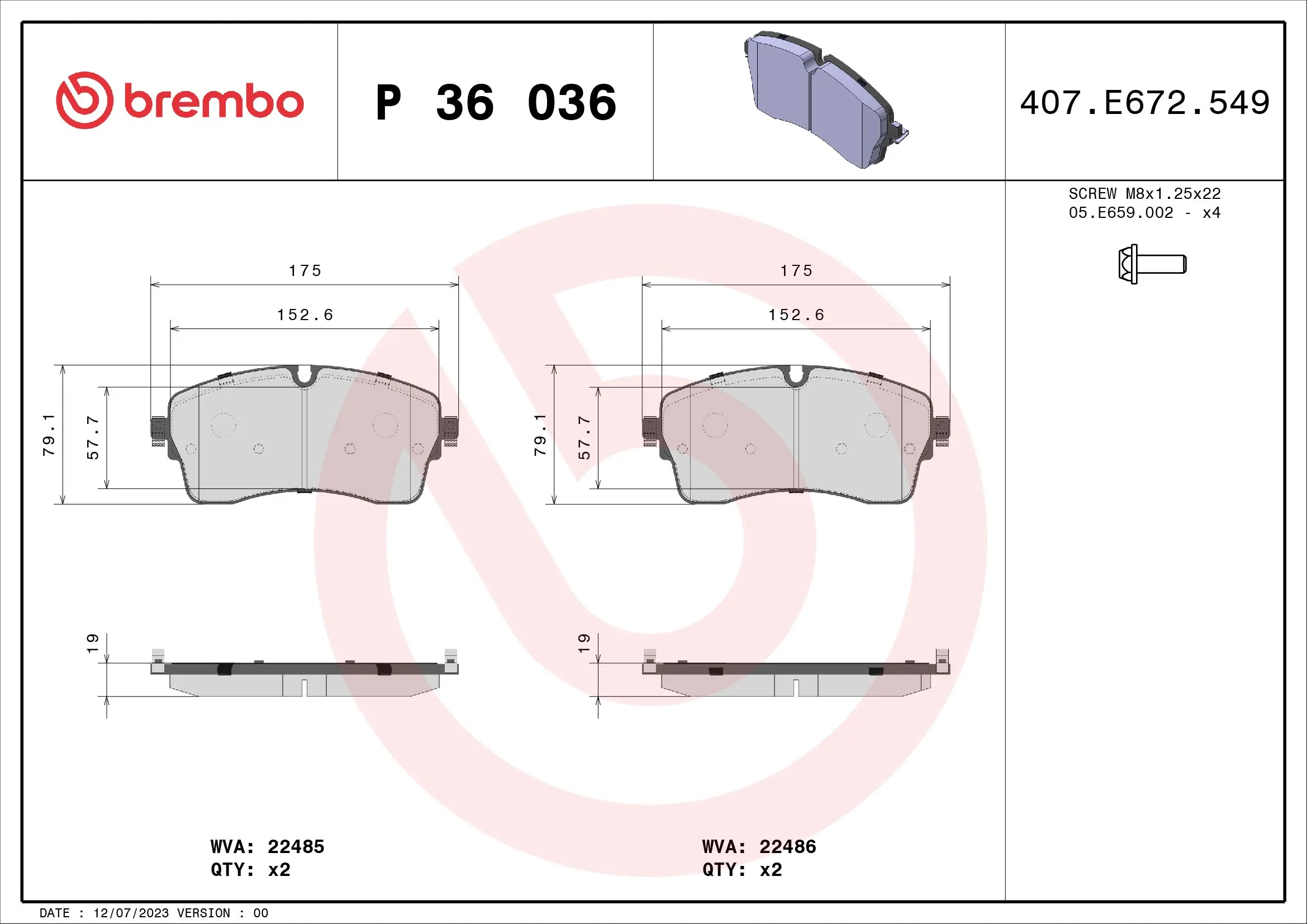 Brake Pad Set, disc brake PRIME LINE P 36 036