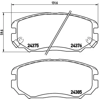 Brake Pad Set, disc brake PRIME LINE P 30 038
