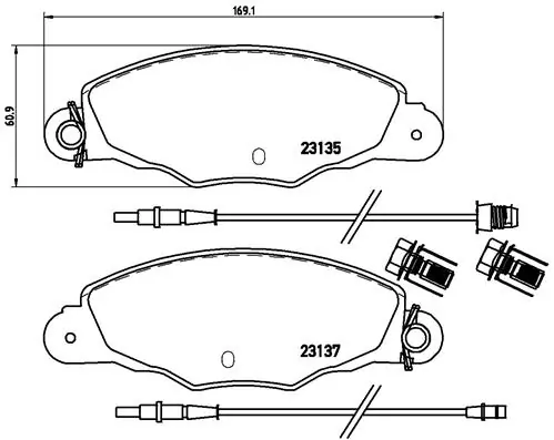Brake Pad Set, disc brake PRIME LINE P 61 061