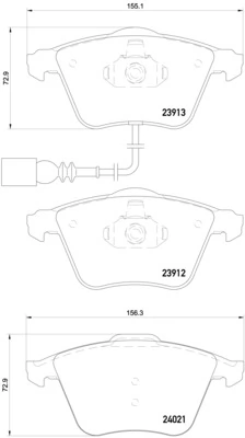 Brake Pad Set, disc brake PRIME LINE P 85 129