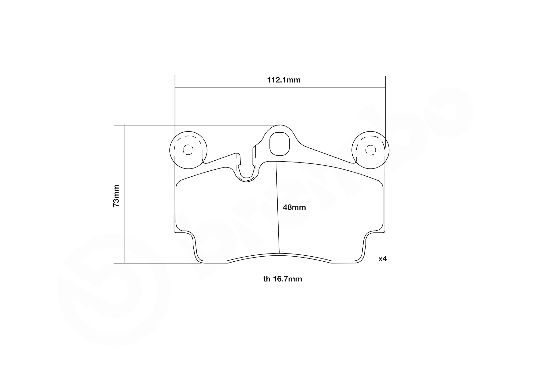 BREMBO 07.B315.16 High Performance Brake Pad Set