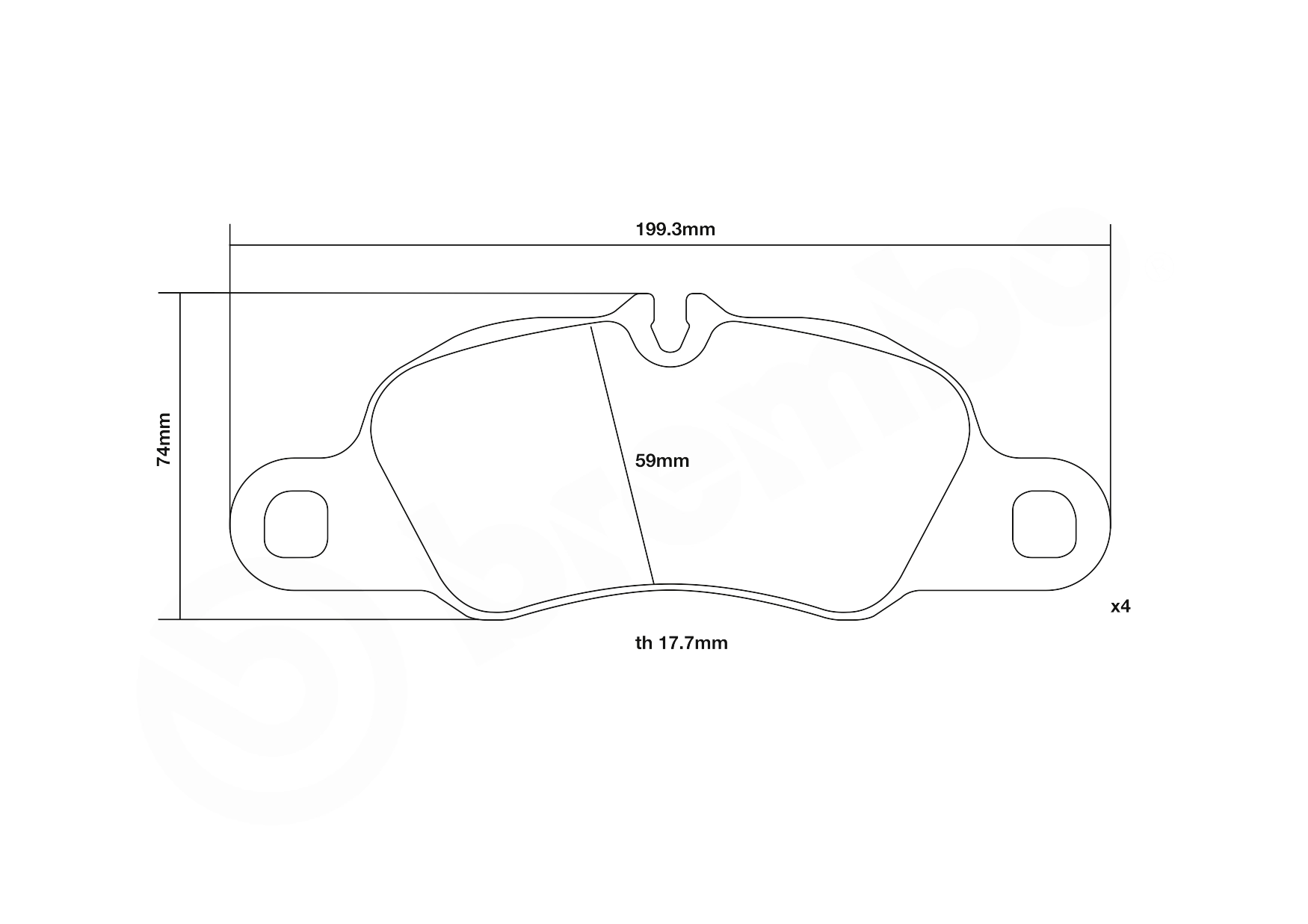 BREMBO 07.B314.86 High Performance Brake Pad Set
