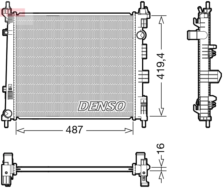 Radiator, engine cooling DRM46069
