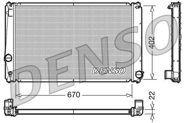 Radiator, engine cooling DRM50053