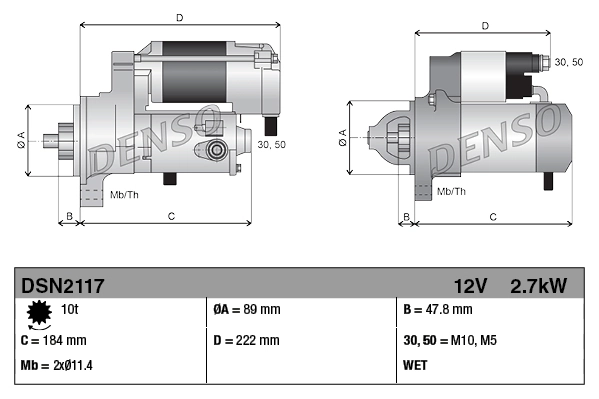 DENSO DSN2117 Starter