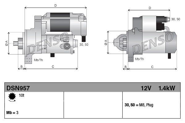 DENSO DSN957 Starter