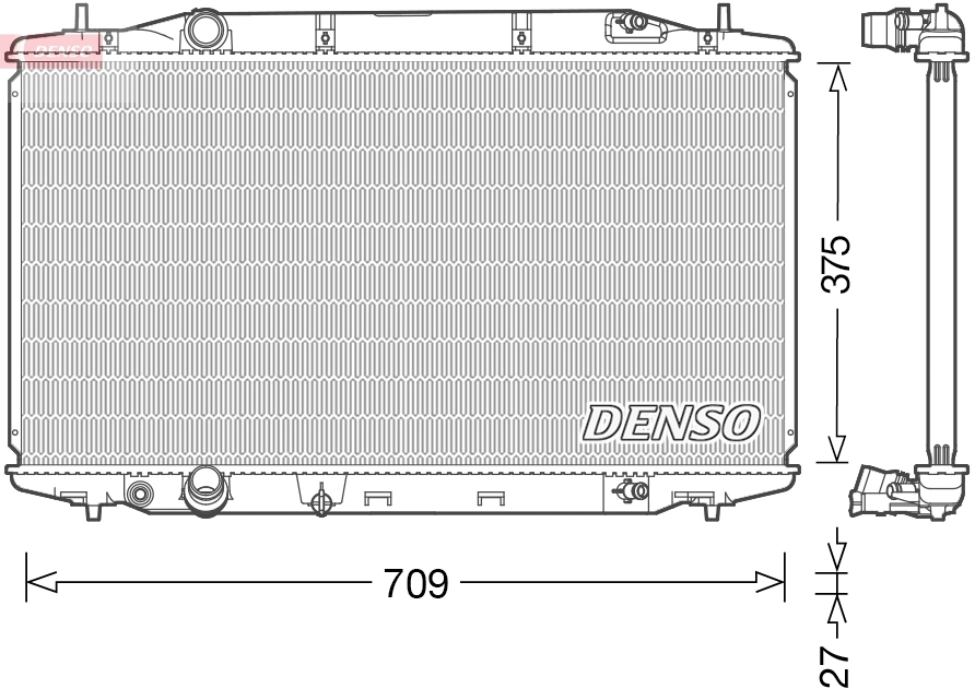 Radiator, engine cooling DRM40041