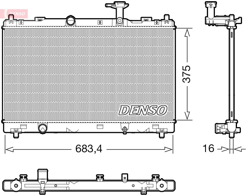 Radiator, engine cooling DRM47038