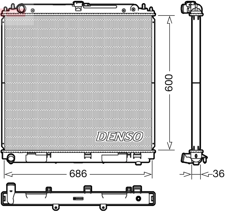 Radiator, engine cooling DRM46041