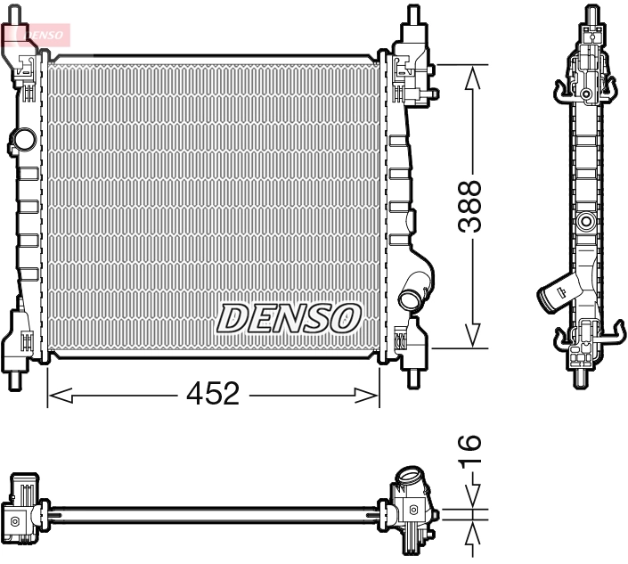 Radiator, engine cooling DRM15014