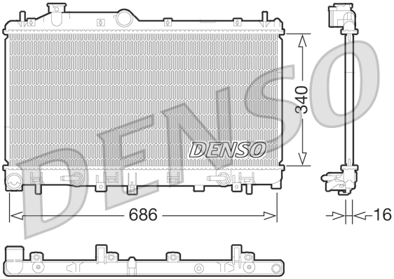 Radiator, engine cooling DRM36015