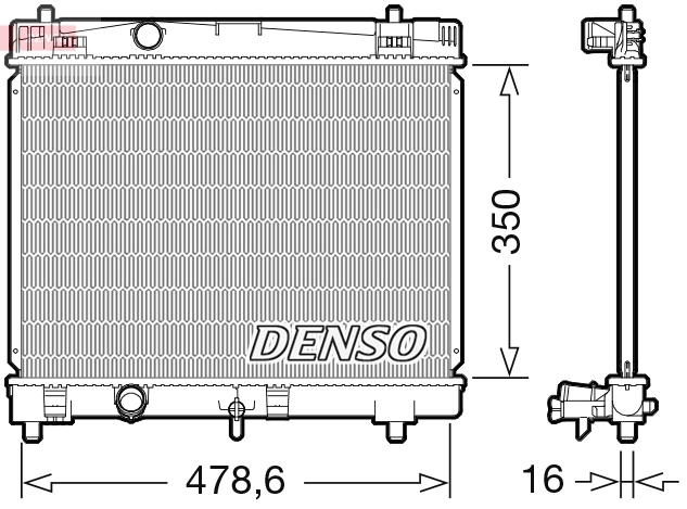 Radiator, engine cooling DRM50103