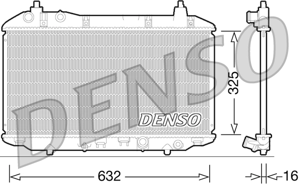 Radiator, engine cooling DRM40031