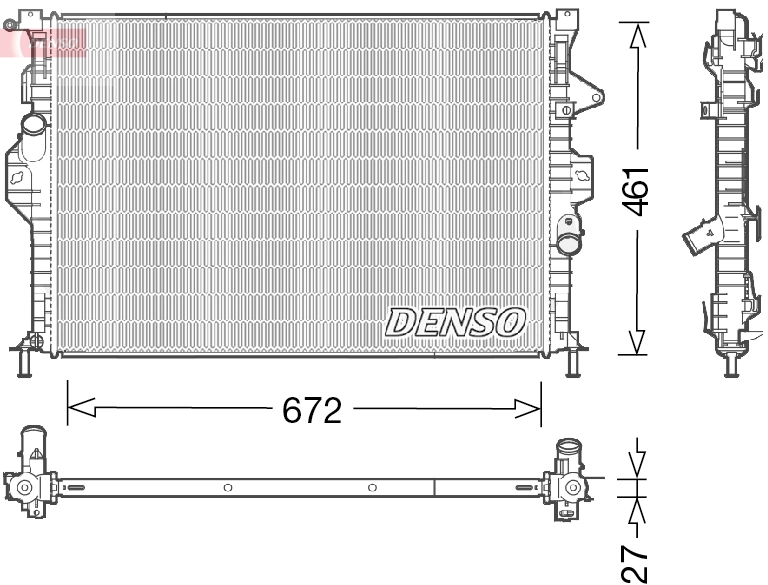 Radiator, engine cooling DRM10048