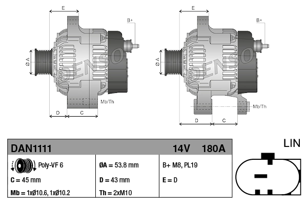 Alternator DAN1111
