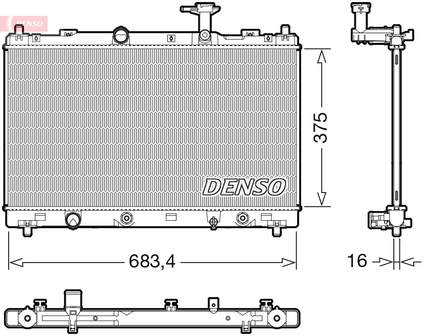 Radiator, engine cooling DRM47041