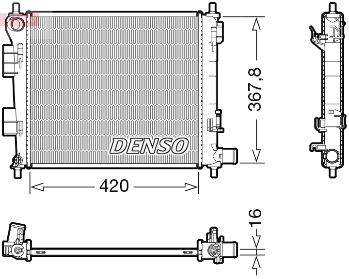 Radiator, engine cooling DRM41025