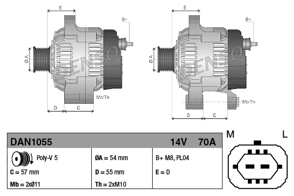 Alternator DAN1055