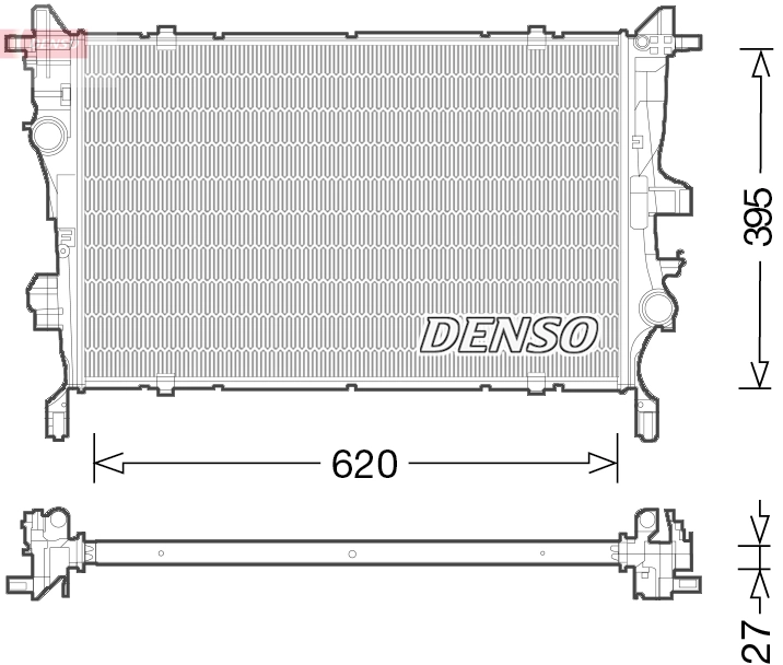 Radiator, engine cooling DRM09045