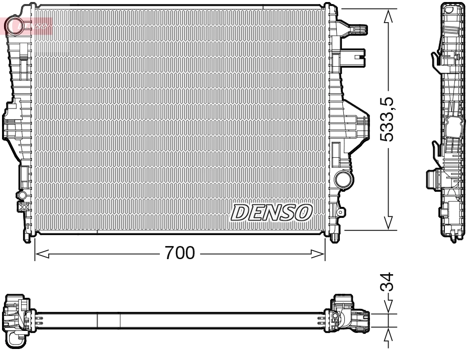 Radiator, engine cooling DRM32050