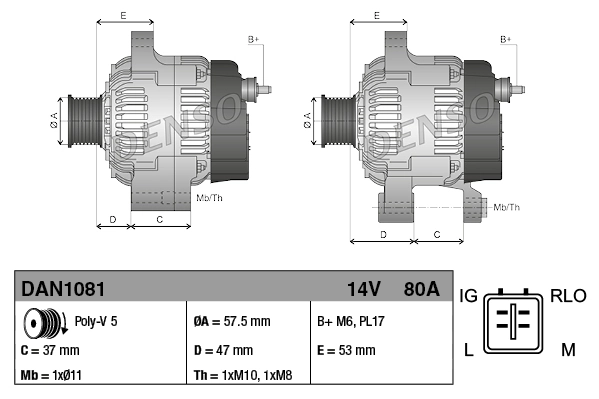 Alternator DAN1081