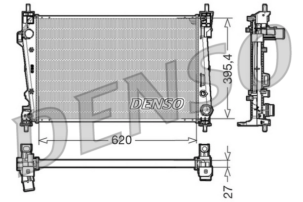 Radiator, engine cooling DRM01006