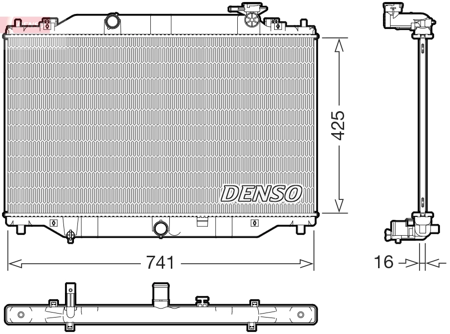 Radiator, engine cooling DRM44053
