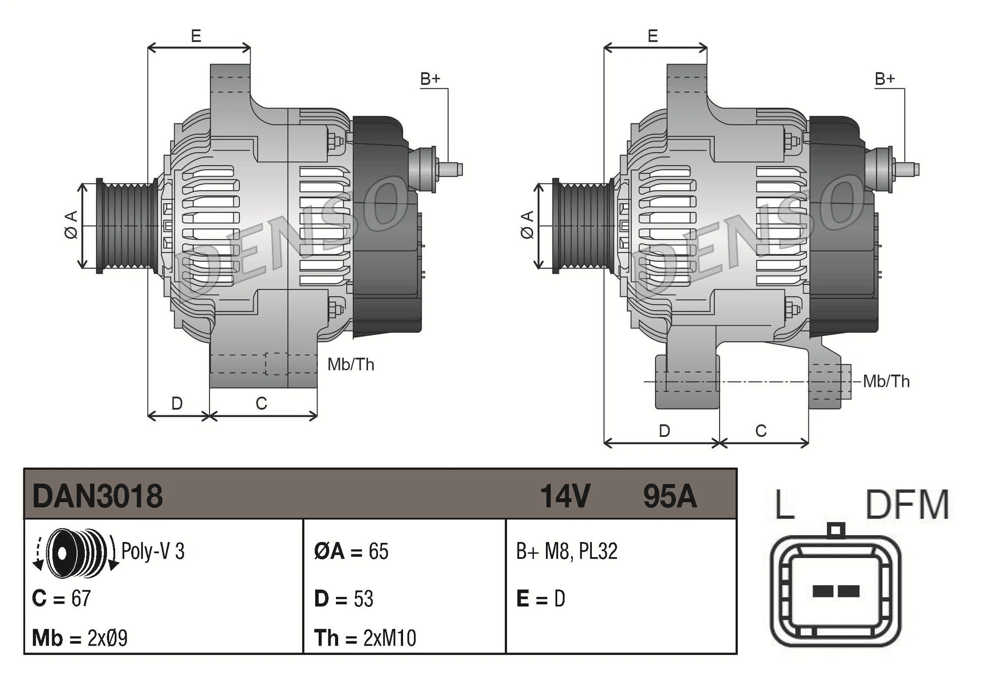 Alternator DAN3018