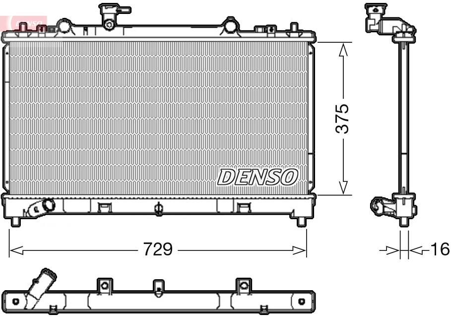 Radiator, engine cooling DRM44038