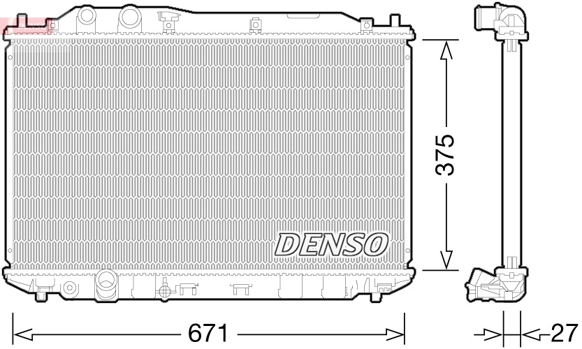 Radiator, engine cooling DRM40029
