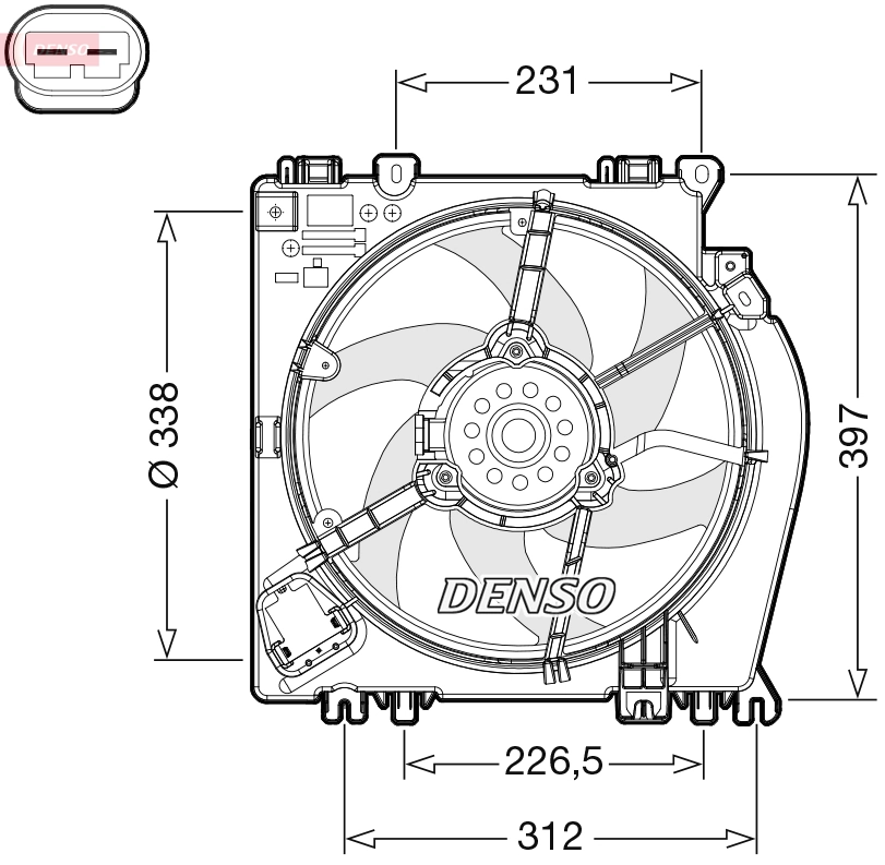 Fan, engine cooling DER46002