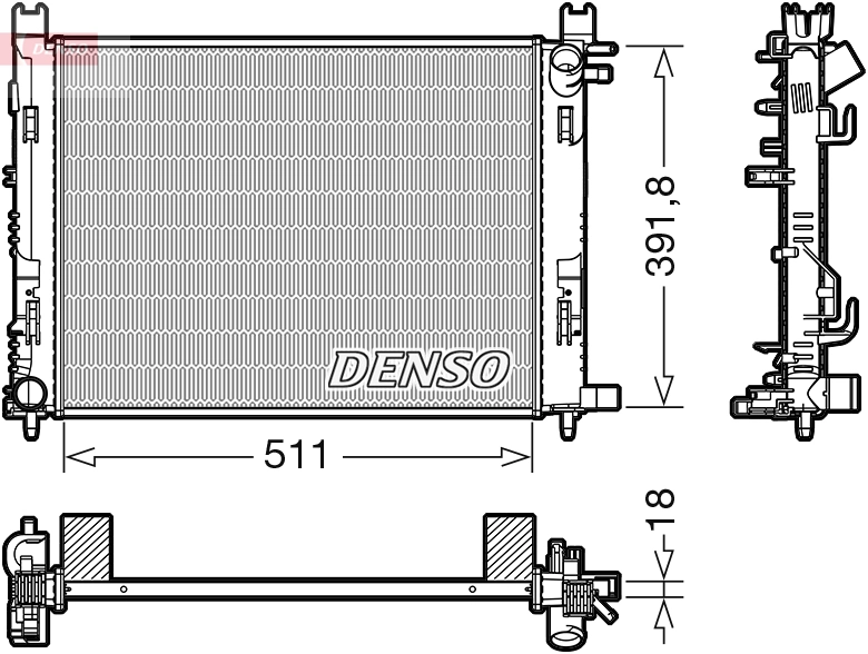 Radiator, engine cooling DRM37002