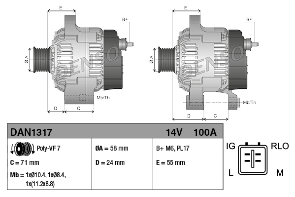 Alternator DAN1317